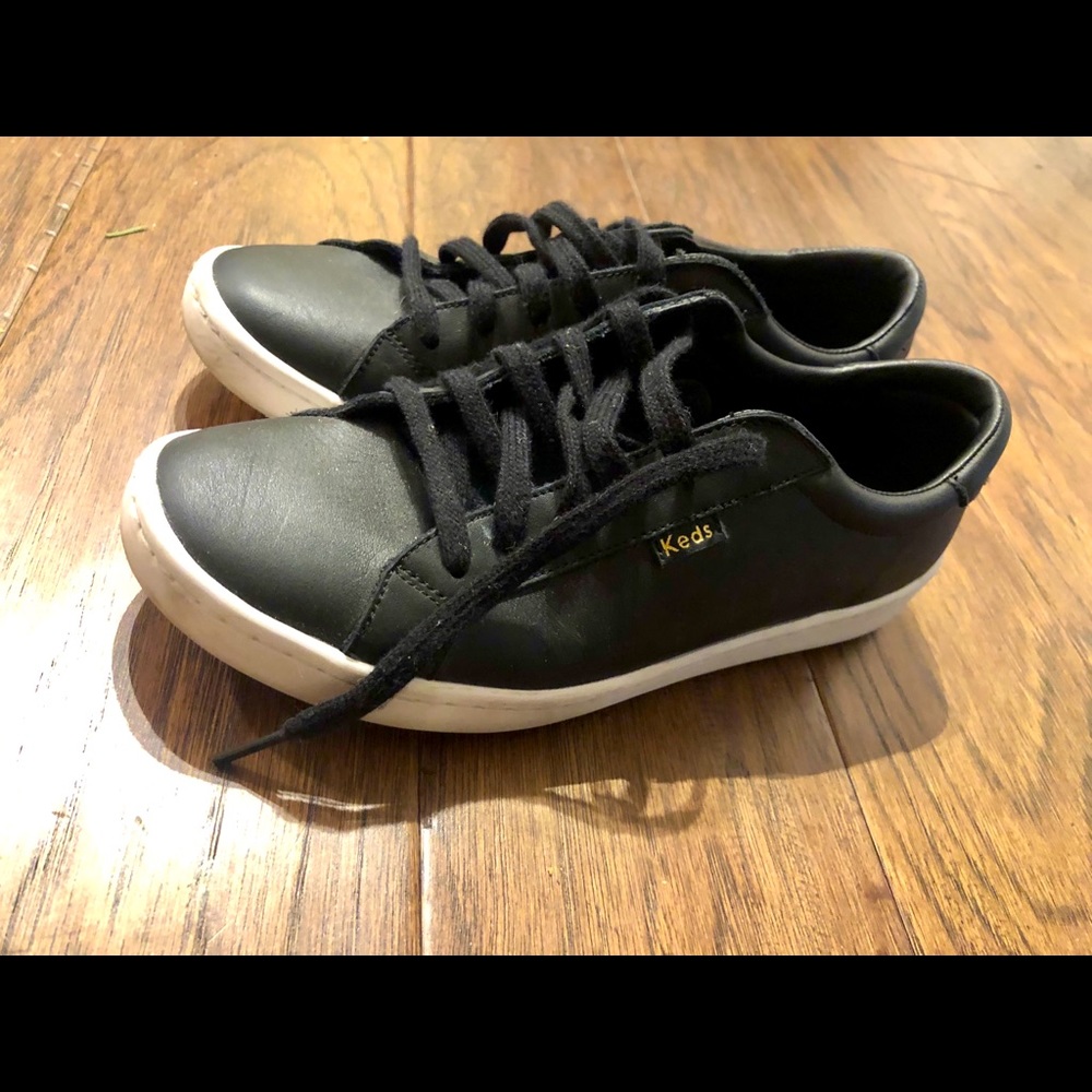 Black Leather Keds